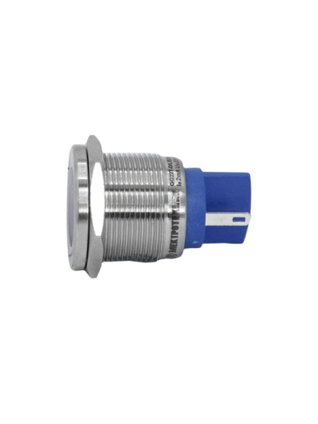Лампа индикаторная GQ22T-D/L/B/220V/S светодиодная матрица d22мм 220В AC/DC IP67 метал. син. Электротехник ET020081
