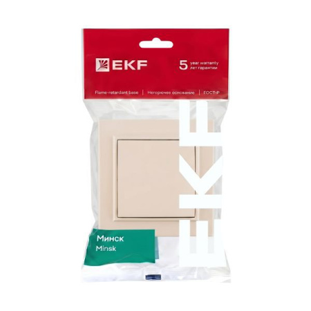 Кнопка нажимная СП Минск 10А беж. EKF ERV10-028-20