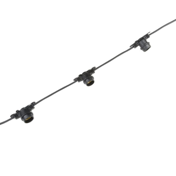 Гирлянда UDL-K121 10/E27/5M 5C IP65 BLACK BELT-LIGHT Белт-лайт 5м+1.5м сетевой шнур 10 патронов E27 шаг 50см 5 заглушек черн. Uniel UL-00007150