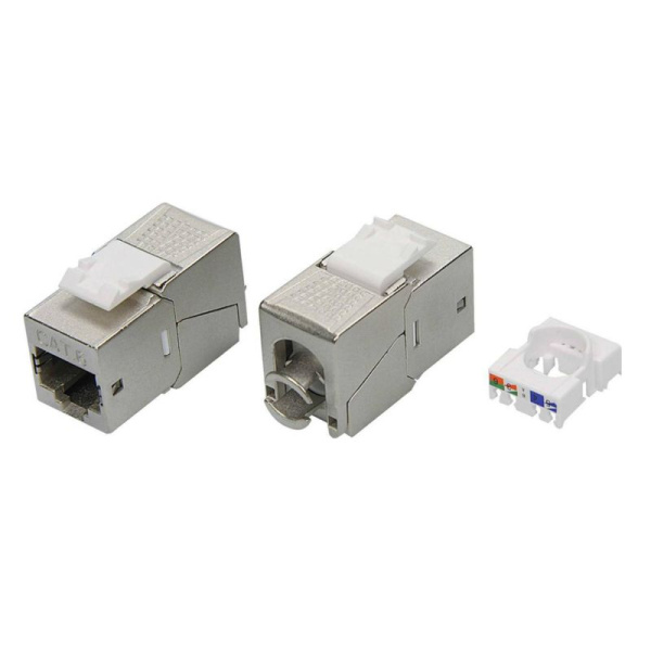 Модуль Keystone RJ45 CAT6 экранир. 180град. (форм-фактор S19) серебр. DKC RNK6F90TL