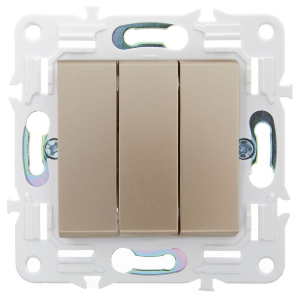 Выключатель 3-кл. SKANDY 10А SK-V11Sa песочн. IEK SK-V30-0-10-K98