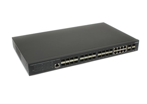 Коммутатор управляемый L3 SW-32G4X-1L Gigabit Ethernet на 16GE SFP + 8GE Combo (RJ45 + SFP) + 41G/10G SFP+ Uplink OSNOVO 14165