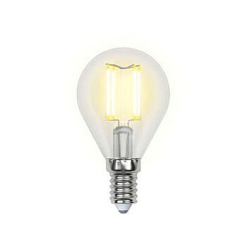 Лампа светодиодная LED-G45-5W/NW/E14 /CL/DIM GLA01TR Air 5Вт шар прозрачная 4000К нейтр. бел. диммир. упак. картон Uniel UL-00002870