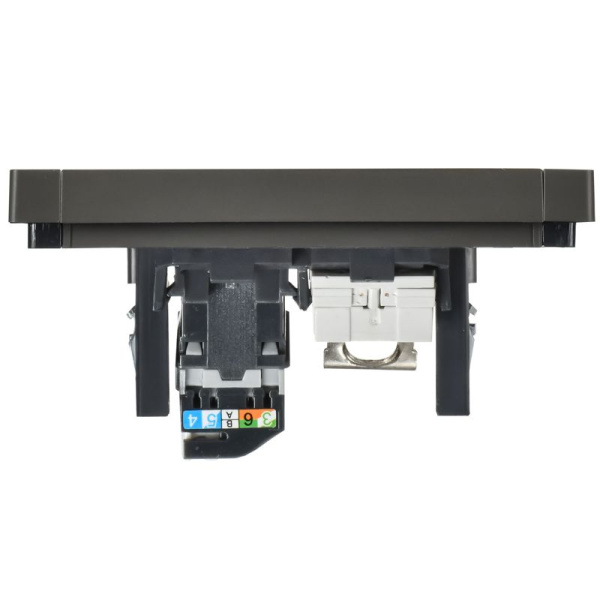 Розетка 2-м RJ11+RJ45 кат.5E FORTE&PIANO FP335 сер. IEK FP-KT20-O-1-K03