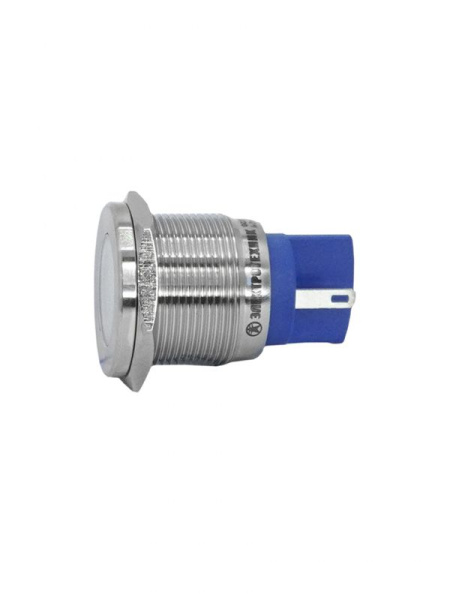Лампа индикаторная GQ22T-D/L/W/24V/S светодиодная матрица d22мм 24В AC/DC IP67 метал. бел. Электротехник ET020087