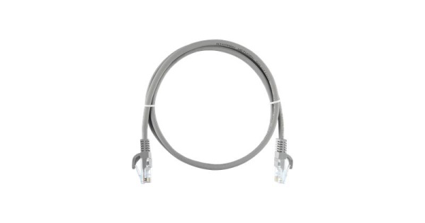 Шнур коммутационный кат.5E (класс D) U/UTP 4 пары 25 AWG (7х175мм) 100МГц 2хRJ45 (8P8C) T568B заливной с защитой защелки мж BC чистая медь LSZH нг(А)-HFLTx сер. 5м NIKOMAX NMC-PC4UD55B-ES-005-C-GY