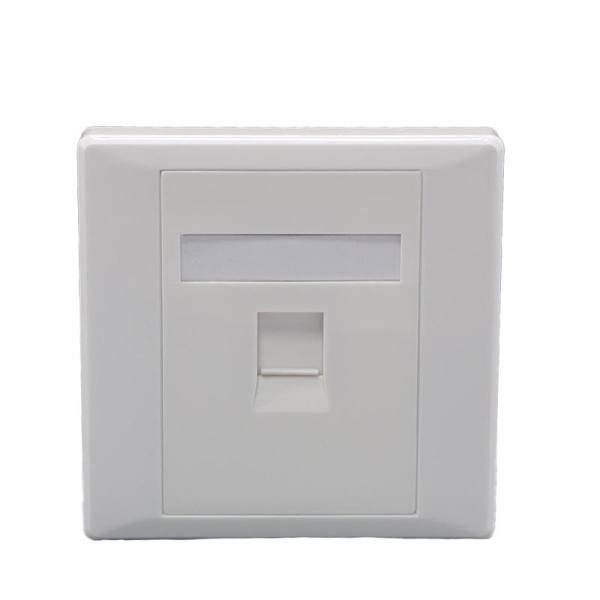 Панель лицевая 1 порт 80х80 Keystone шторка (DIY) SUPRLAN 10-0333-1