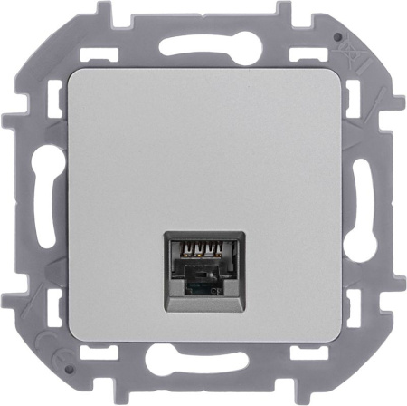 Розетка компьютерная Inspiria RJ45 кат.5E UTP алюм. IEK 673827