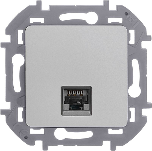Розетка компьютерная СП Inspiria RJ45 кат.5E UTP IP20 алюм. IEK 673827