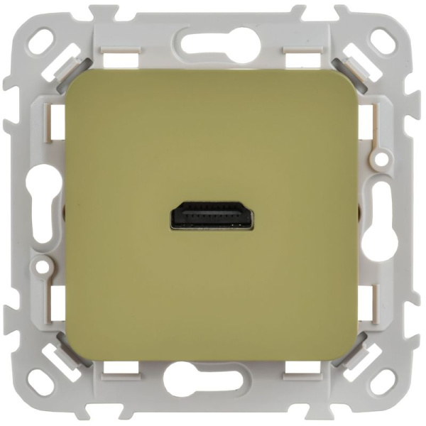 Розетка HDMI СП FLITE РШДМА-ФлО механизм олив. IEK FI-H10-K26
