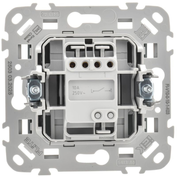 Выключатель 1-кл. СП FLITE ВС11-1-0-ФлС 10А механизм сер. IEK FI-V10-0-10-1-K03