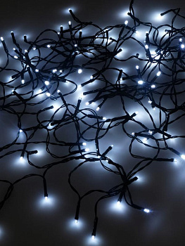 Гирлянда светодиодная "Нить" LD200-GW-BO 20м 200LED бел. уличная 8 режимов элементы питания 3хAA SHLights 4690601045454