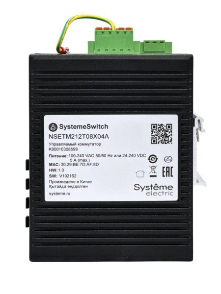 Коммутатор промышленный управляемый Ethernet L2 8х10/100/1000BaseT 4х100/1000BaseX SFP SE NSETM212T08X04A