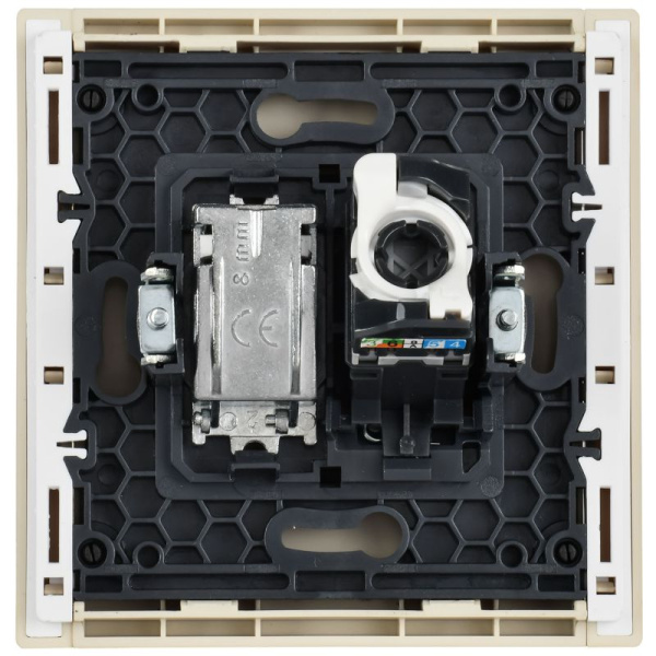 Розетка 2-м TV+RJ45 кат.5E FORTE&PIANO FP436 ваниль IEK FP-AK20-1-K10