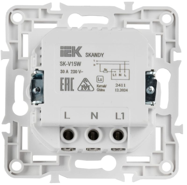 Выключатель карточный SKANDY 30А SK-V15W арктич. бел. IEK SK-V11-0-10-K01