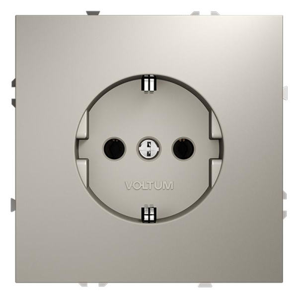 Розетка 1-м СП S70 16А с заземл. механизм кашемир Voltum VLS040103