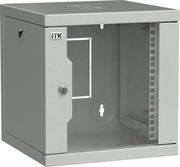 Шкаф сетевой LINEA WS 10дюйм 9U 320х310мм дверь стекл. сер. ITK LWS3-09U33-GF