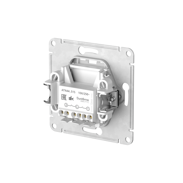 Выключатель 2-кл. AtlasDesign Aqua IP44 (сх. 5) 10AX быстрозажим. клем. механизм карбон SE ATN441051S