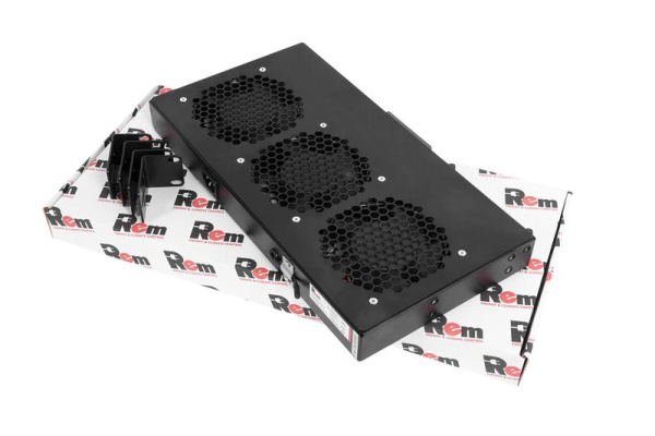 Модуль вентиляторный R-FAN-3K-1U-9005 3 вентилятора с контроллером черн. Rem 1500771