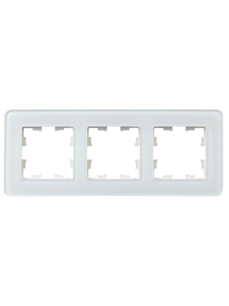 Рамка 3-м BRITE РУ-3-2-Бр стекло бел. RE IEK BR-M32-G-41-K01