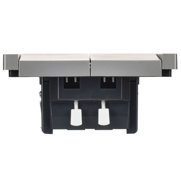 Выключатель жалюзи СП FORTE&PIANO 10А FP511 сталь IEK FP-V15-0-10-1-K46