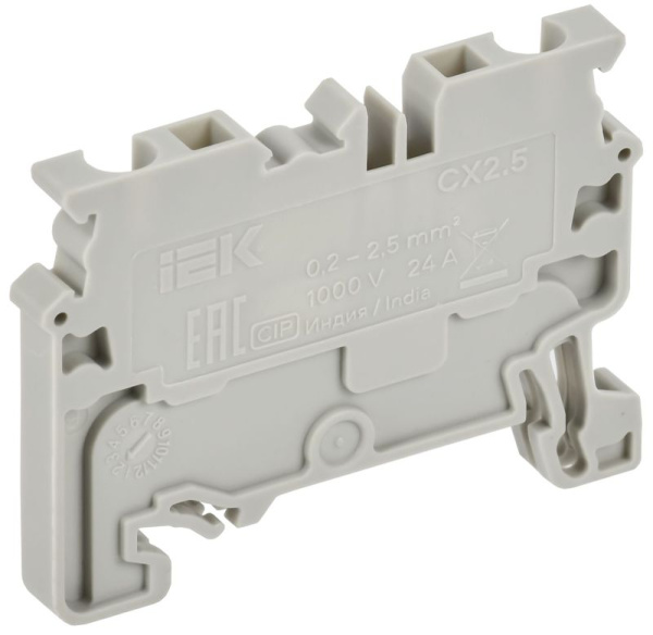 Клемма пружинная проходная CX2.5 2.5кв.мм сер. ARMAFIX IEK AF-CT40-00-K03-002