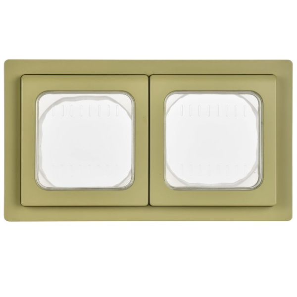Рамка 2-м СП FLITE Рпро-2-55-ФлО IP55 олив. IEK FI-M20-32-55-K26