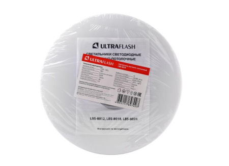 Светильник светодиодный LBS-8018 18Вт blanc настенно-потолочный Ultraflash 15139