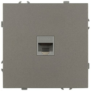 Розетка информационная 1-м СП Galaxy RJ45 16А IP20 250В титан 15-3107-07 Эра Б0070747