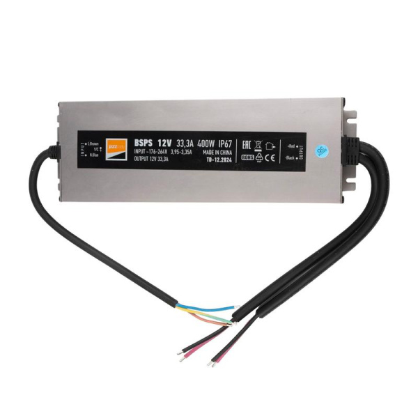 Блок питания для светодиод. ленты BSPS 12В 33.30А 400Вт IP67 JazzWay 5062108