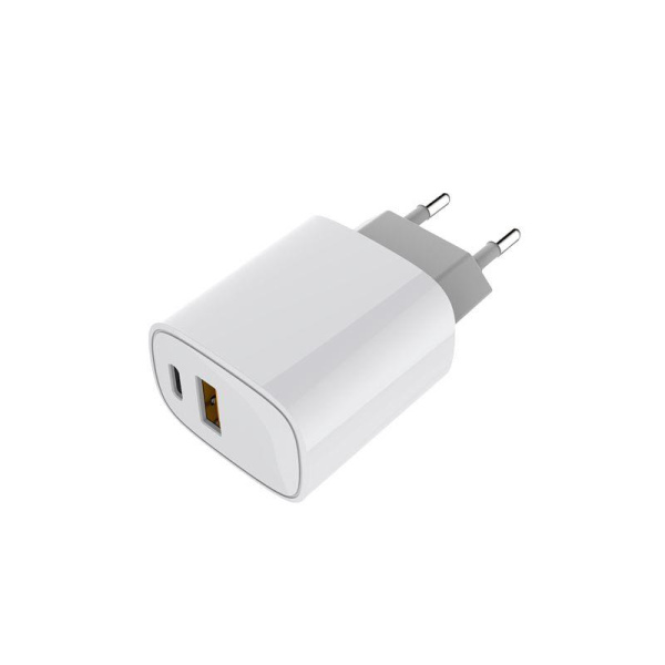 Устройство зарядное сетевое с двумя портами USB-A + USB-C 20Вт Rexant 18-2207