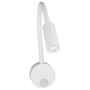 Светильник светодиодный ULT-F21-3W/4000K IP20 WHITE 85-265В 4000К настенный гибкий белый свет бел. Uniel UL-00004175