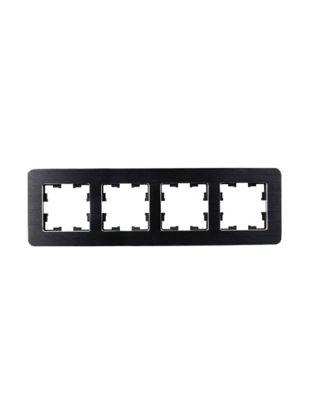 Рамка 4-м BRITE РУ-4-1-Бр метал. черн. RE AL IEK BR-M42-M-21-K02
