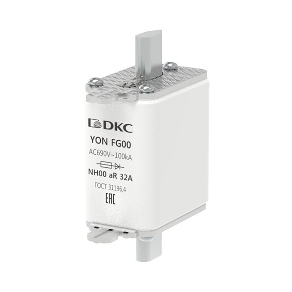 Предохранитель YON ножевого типа FG00 32А 690В хар-ка aR DKC 1FG00-0032-690V-AR