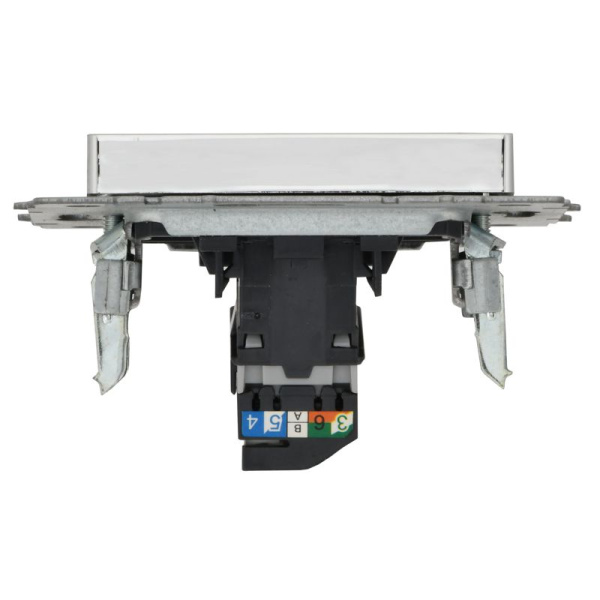 Розетка компьютерная СП BRITE РК10-БрГН RJ45 кат.5E механизм метал. хром/никель IEK BR-K10-1-M-K23