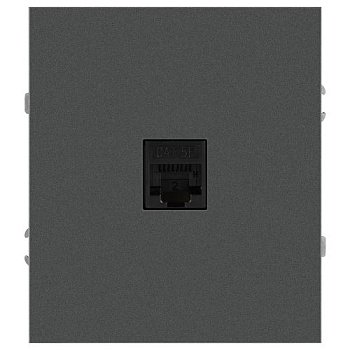 Розетка информационная 1-м СП Arktik RJ45 16А IP20 250В графит 16-3107-06 Эра Б0070479