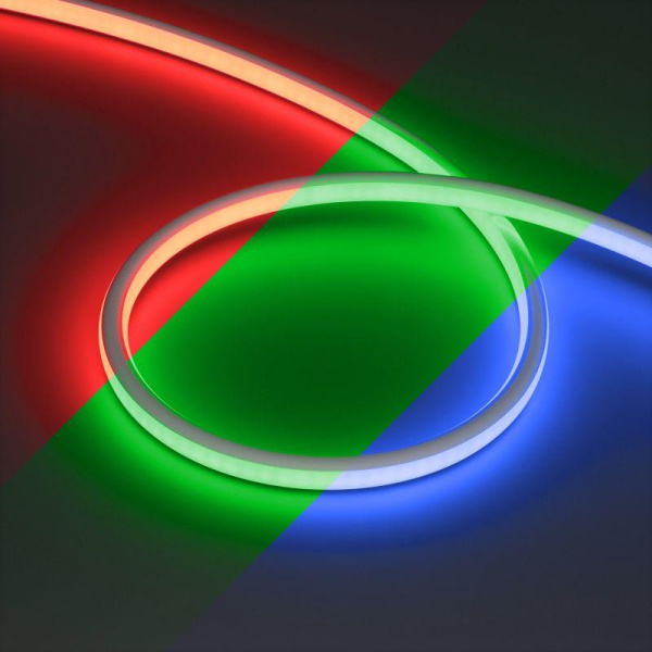 Лента светодиодная WAVE-TOP-A240-18x15mm 24В RGB 10Вт/м IP54 wire x1 вывод прямой герметичная (уп.5м) Arlight 052417