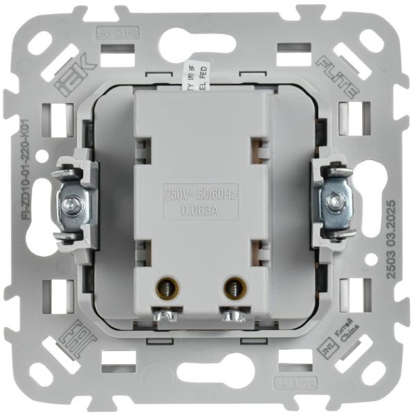 Звонок дверной СП FLITE ЗВ-ФлБ механизм бел. IEK FI-ZD10-01-220-K01