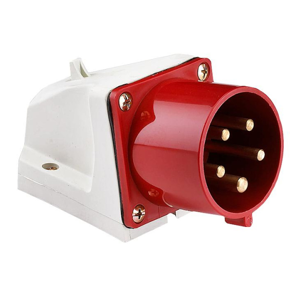 Вилка стационарная 515 16А 3P+PE+N 380В IP44 EKF ps-515-16-380