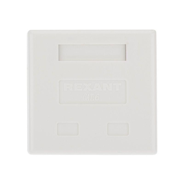 Розетка компьютерная 2-м ОП RJ45 (8P8C) кат.6 UTP неэкранир. Rexant 03-0136