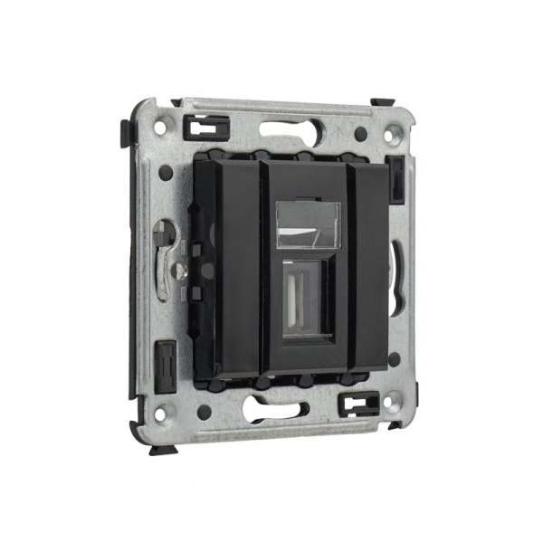 Розетка USB 2.0 1-м СП Avanti "Черный квадрат" тип А-А DKC 4402403