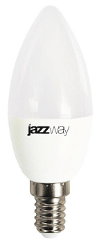 Лампа светодиодная PLED-LX 8Вт C37 свеча матовая 3000К тепл. бел. E14 JazzWay 5028470