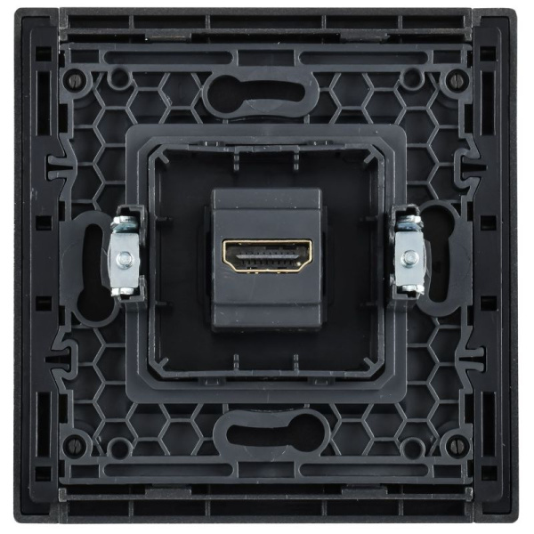 Розетка HDMI FORTE&PIANO FP540 сталь IEK FP-H10-K46