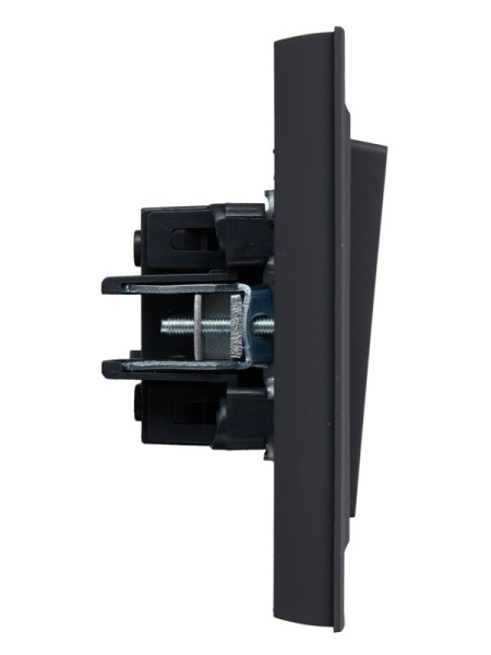 Выключатель 2-кл. СП BRITE ВСР10-2-0-БрГ 10А в сборе графит IEK BR-V20-0-10-K53-F