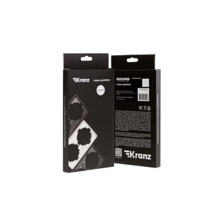 Рамка 2-м ROUND MIELE перламутр Kranz KR-78-0752-1