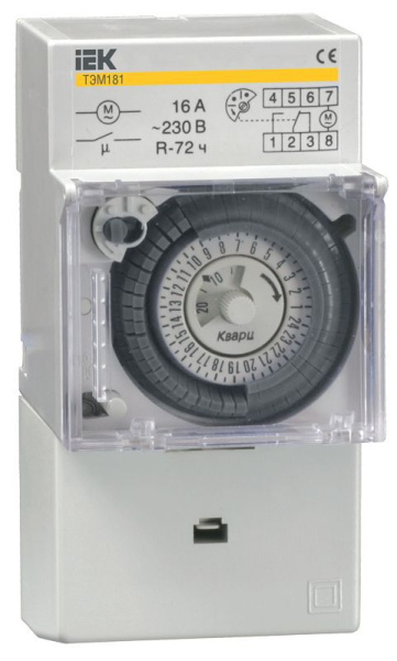 Таймер аналоговый ТЭМ-181 16А 230В на DIN-рейку KARAT IEK MTA20-16