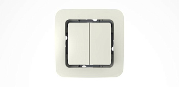 Выключатель 2-кл. СП Lillium 10А IP20 без вставки бел. Makel 71003
