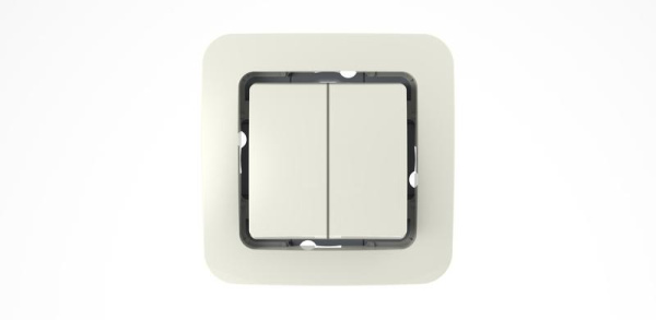 Выключатель 2-кл. СП Lillium 10А IP20 без вставки бел. Makel 71003