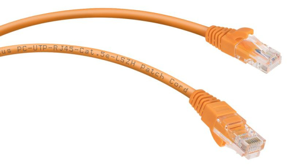 Патч-корд U/UTP кат.5E PC-UTP-RJ45-Cat.5e-3m-OR-LSZH 2хRJ45/8p8c неэкранир. LSZH 3м оранж. Cabeus 9524c