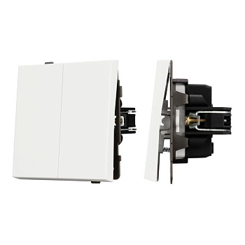 Выключатель управления шторами SWT-TENDO-MKR2-SFPL-WH 10А 230В механизм Arlight 054561